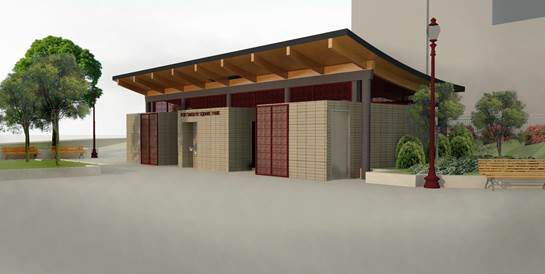 Portsmouth Square Restroom Renovation Entrance Rendering