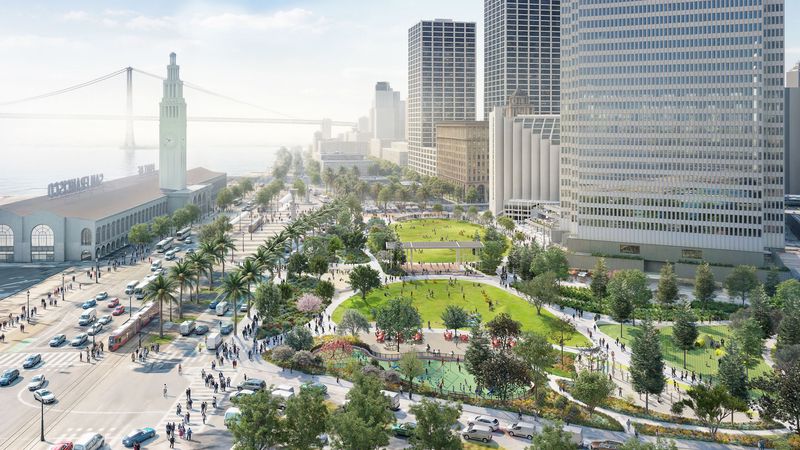 Bản phối cảnh Quảng trường Embarcadero (1) - Nhìn từ trên cao