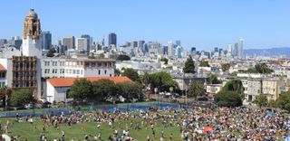 Mission Dolores Park Dog Play Areas