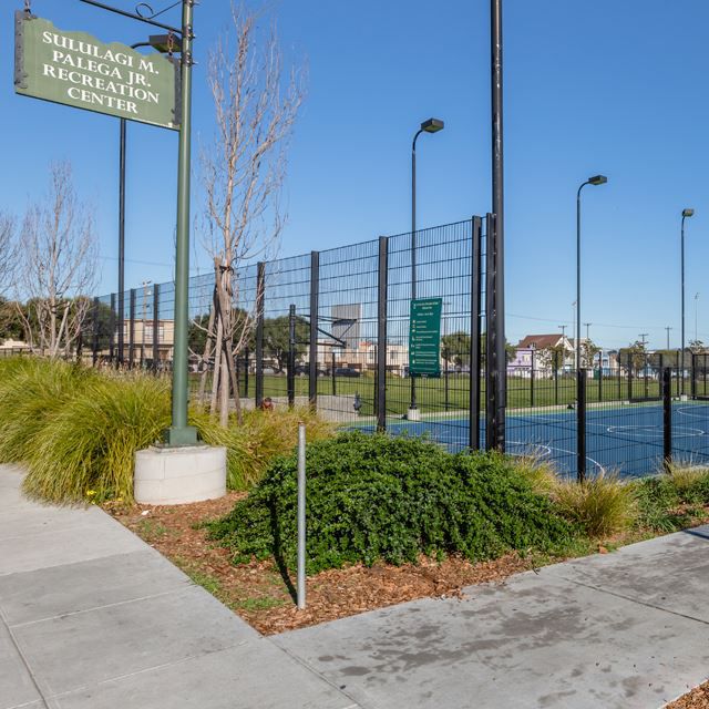 Outdoor basketball court