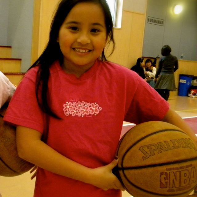 Girl with basketball
