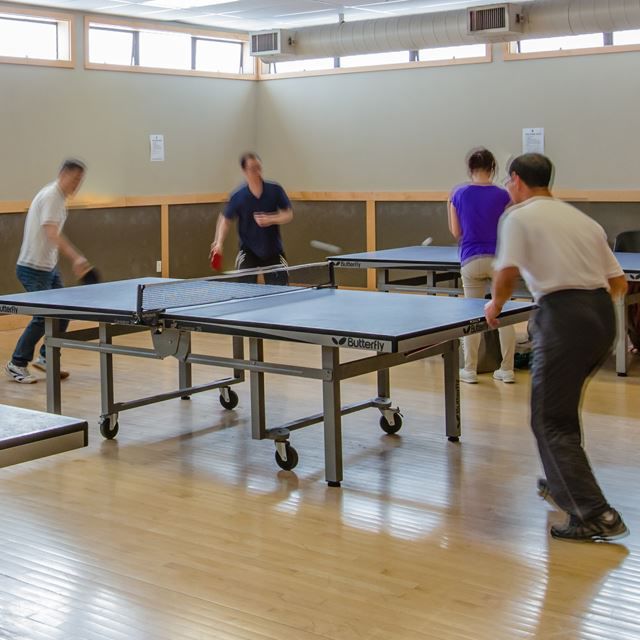 People playing ping pong