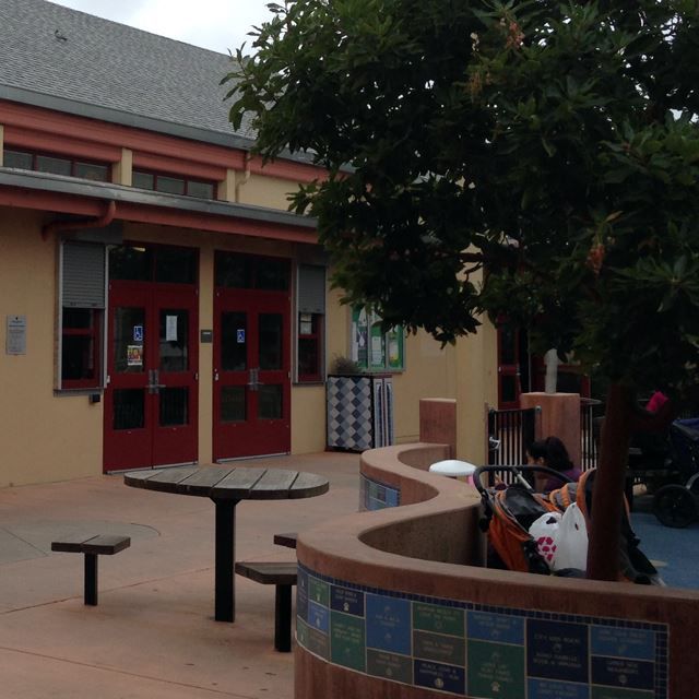 Courtyard outside recreation center