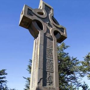 The massive stone Prayer Book Cross
