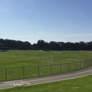 Bike trail next to polo field