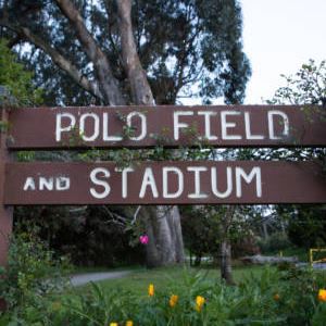 Polo Field and Stadium sign